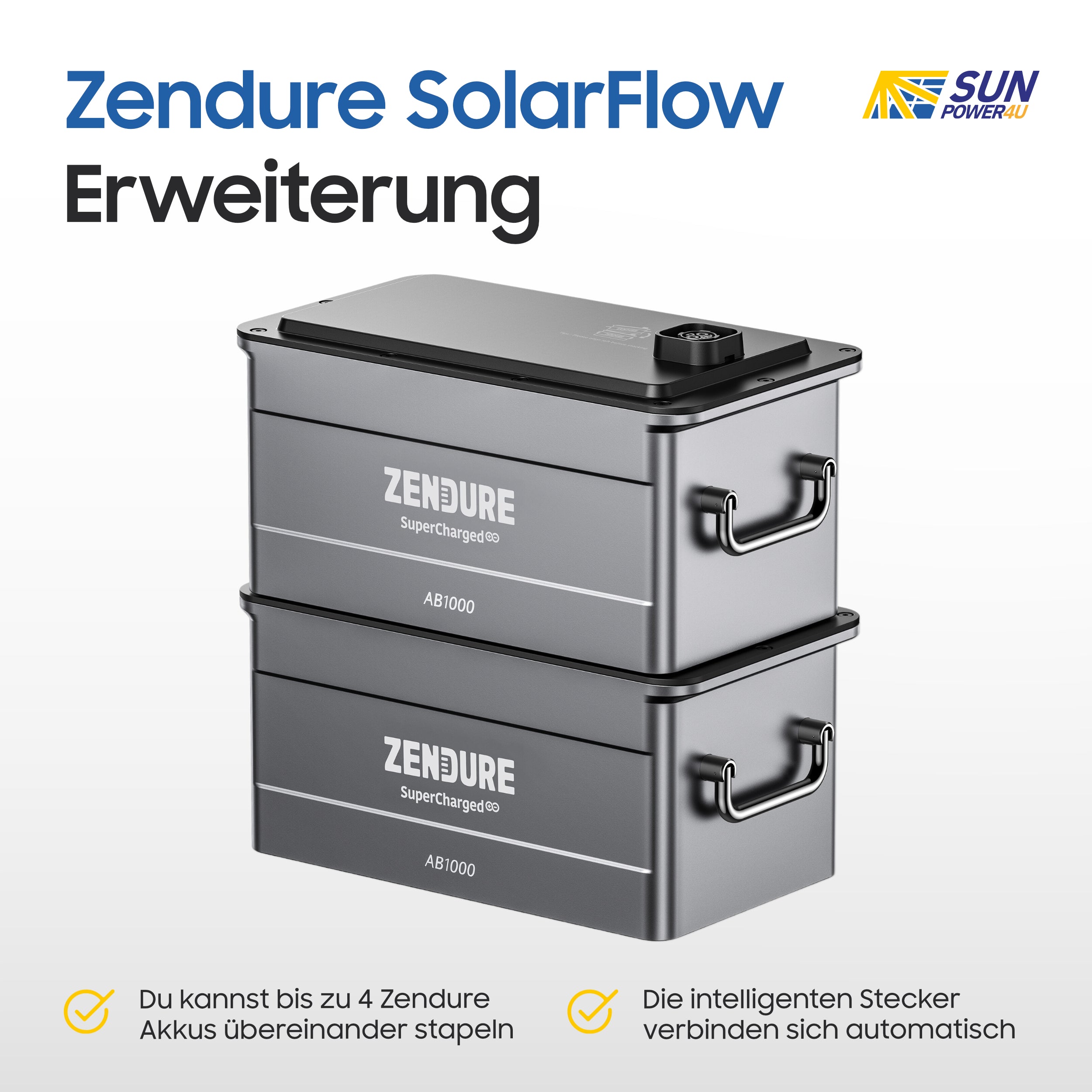 Zendure Solarflow Speicher - AB1000 960Wh Erweiterungsakku